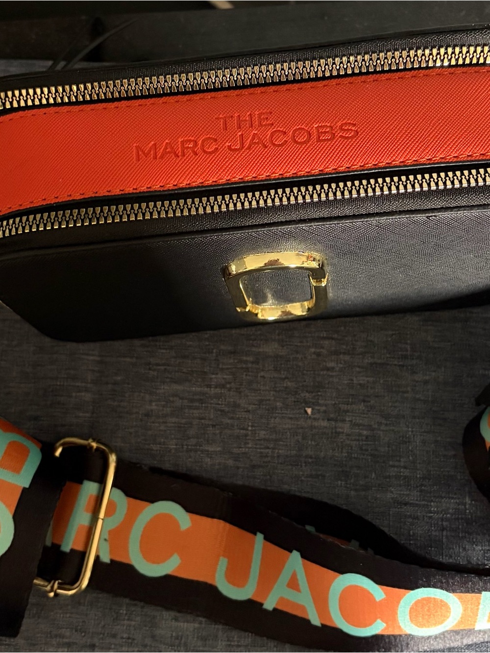 Marc Jacobs Black Camera Bag with Orange Accent - Picture 2 of 2